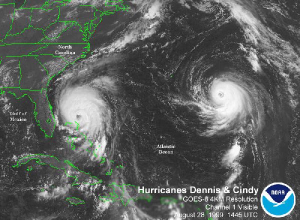 Hurricanes Dennis and Cindy 600x440 75K