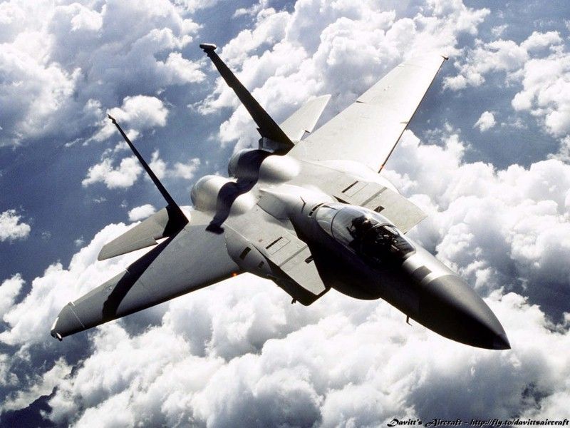 McDonnell Douglas F15 Eagle top view 800x600 85K